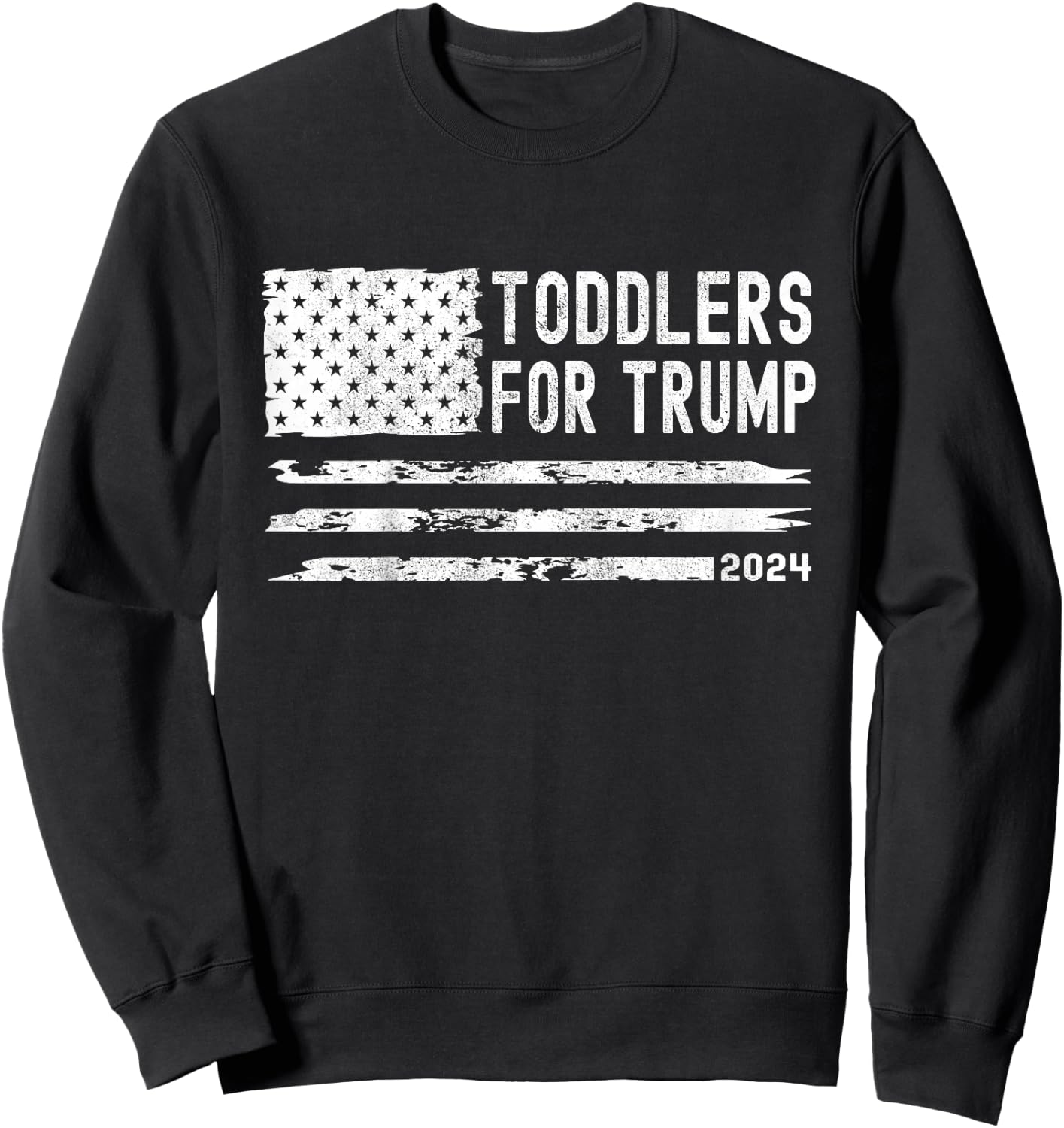 Kids Toddlers For Trump Election 2024 Kids For Trump Sweatshirt - Sweatshirt | Black