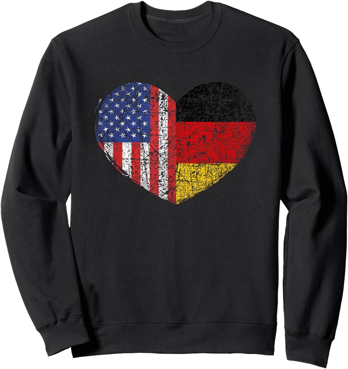 USA Germany Heart - Dual Citizenship Small Sweatshirt - Sweatshirt | Black