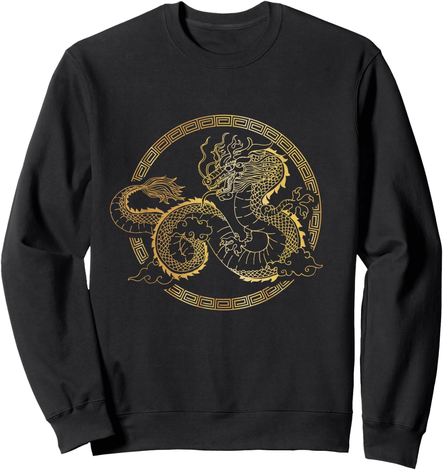 Martial Arts Shirts - Chinese Tai Chi Dragon Sweatshirt - Sweatshirt | Black