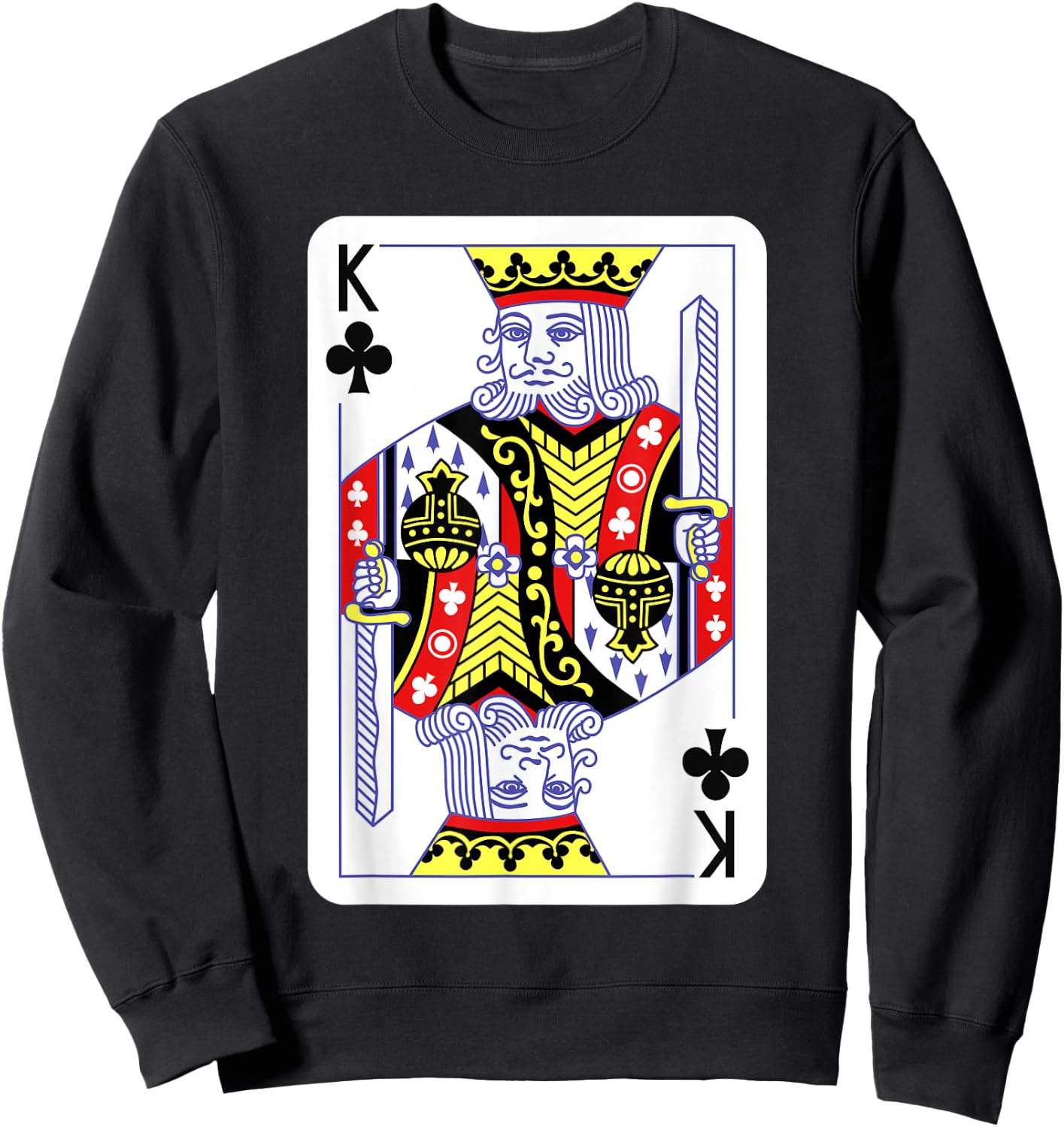 King Of Clubs Playing Cards Halloween Costume Deck Of Cards Sweatshirt - Sweatshirt | Black