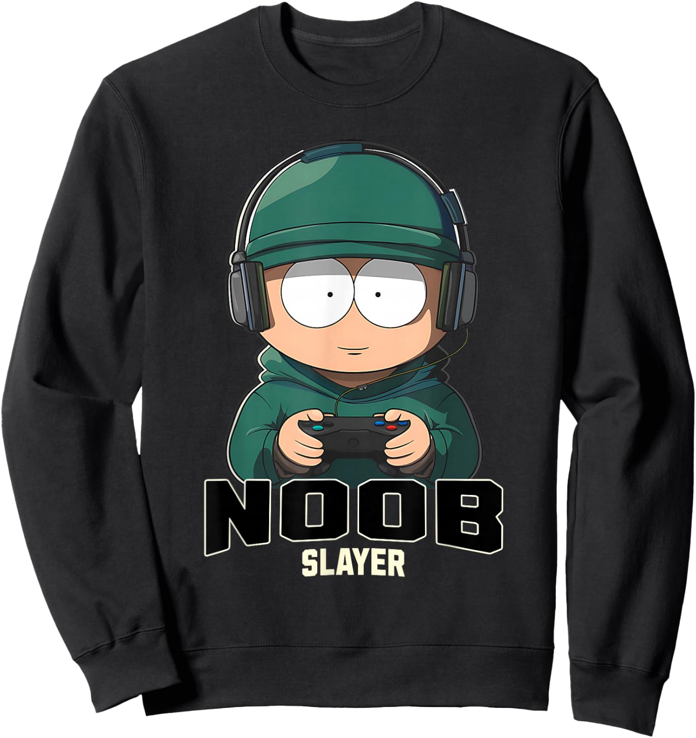 Noob Slayer - Funny Gaming Art for Video Game Enthusiasts Sweatshirt - Sweatshirt | Black