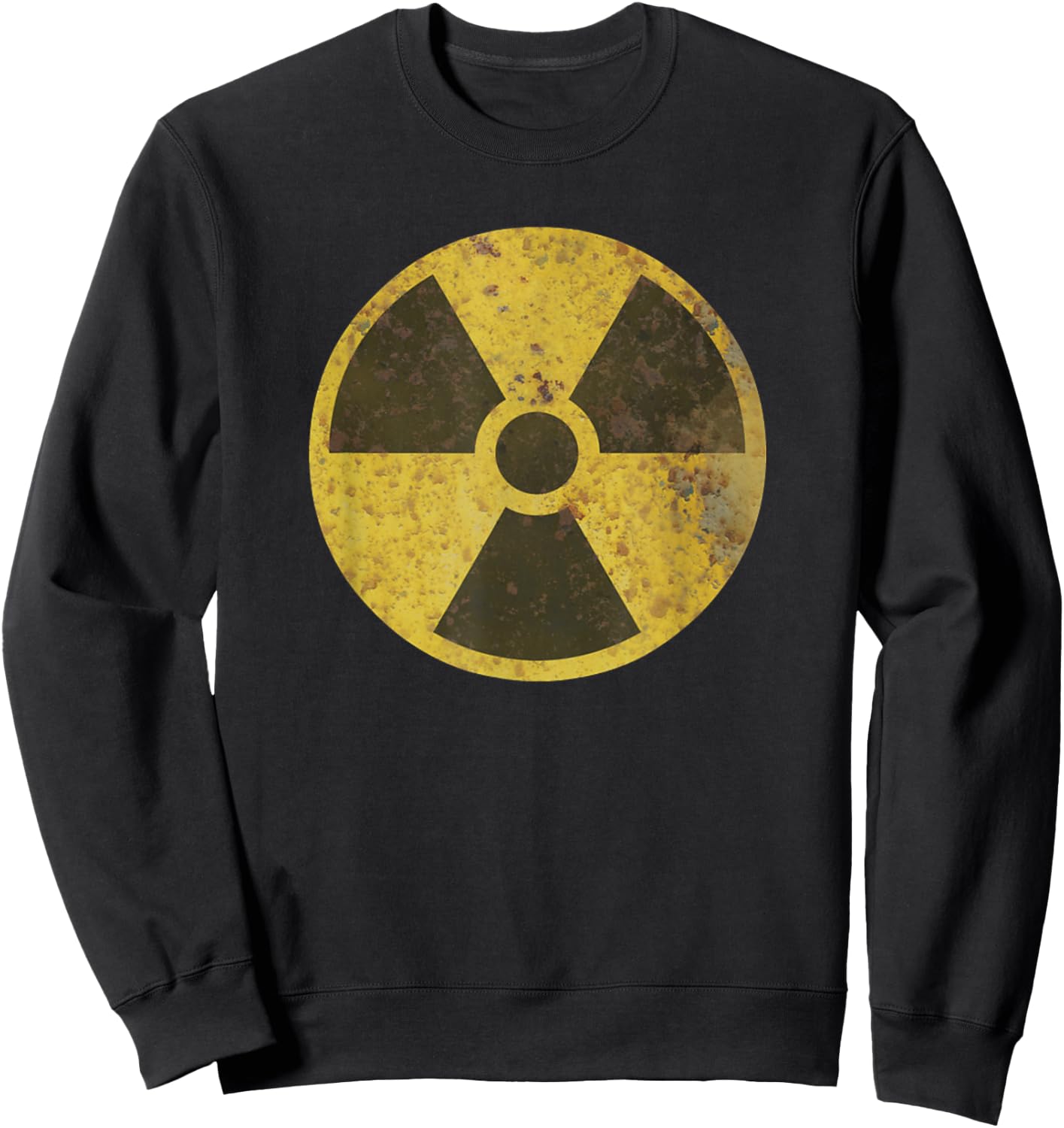 Biohazard Radioactive Symbol Old Vintage Rusted Sign Sweatshirt - Sweatshirt | Black
