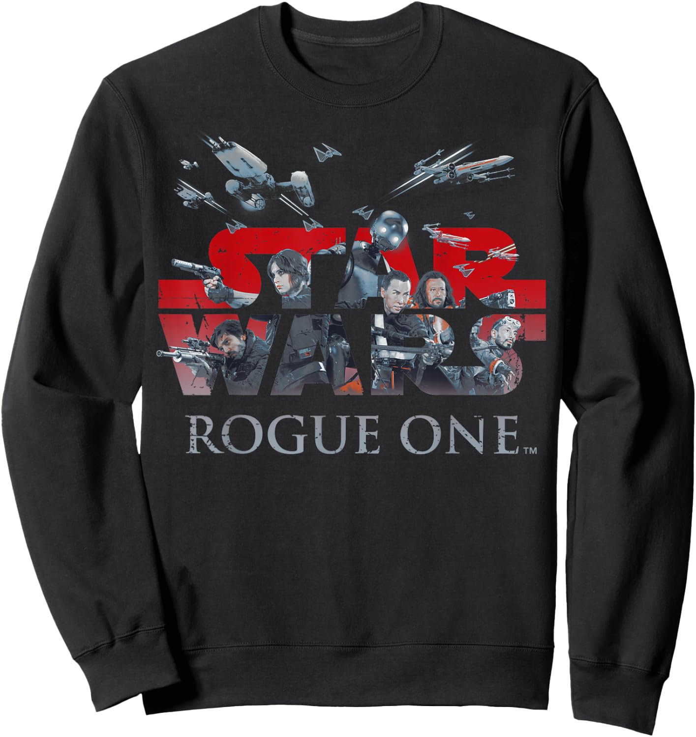 Star Wars Rogue One Rebellion Logo Graphic Sweatshirt - Sweatshirt | Black