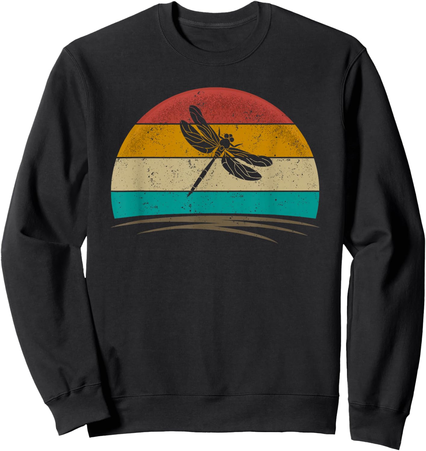 Dragonfly Shirt Retro Dragonfly Entomology Insect Lover Sweatshirt - Sweatshirt | Black