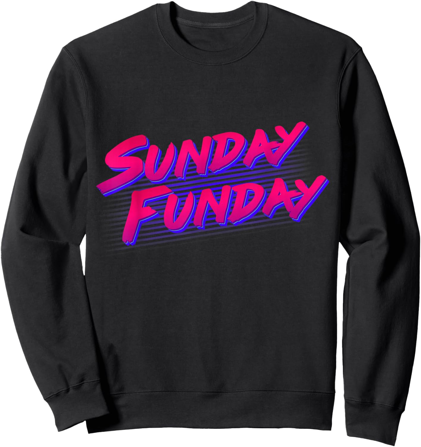 Retro Sunday Funday Sweatshirt - Sweatshirt | Black