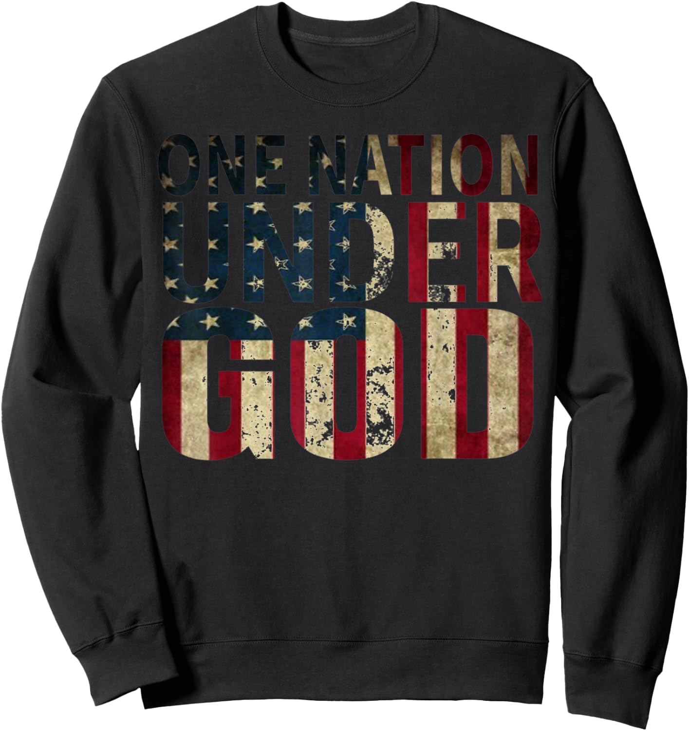 One Nation Under God T Shirt Sweatshirt - Sweatshirt | Black