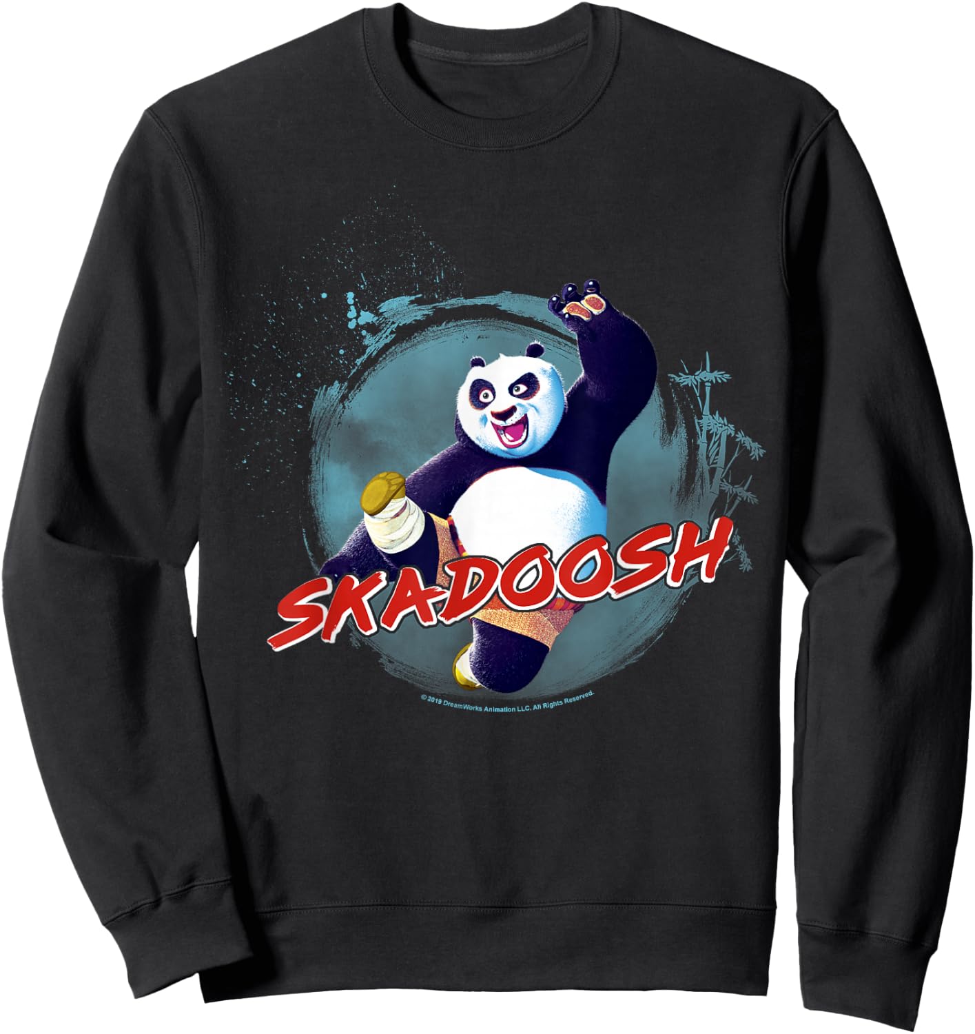 Kung Fu Panda Po Skadoosh Action Pose Sweatshirt - Sweatshirt | Black