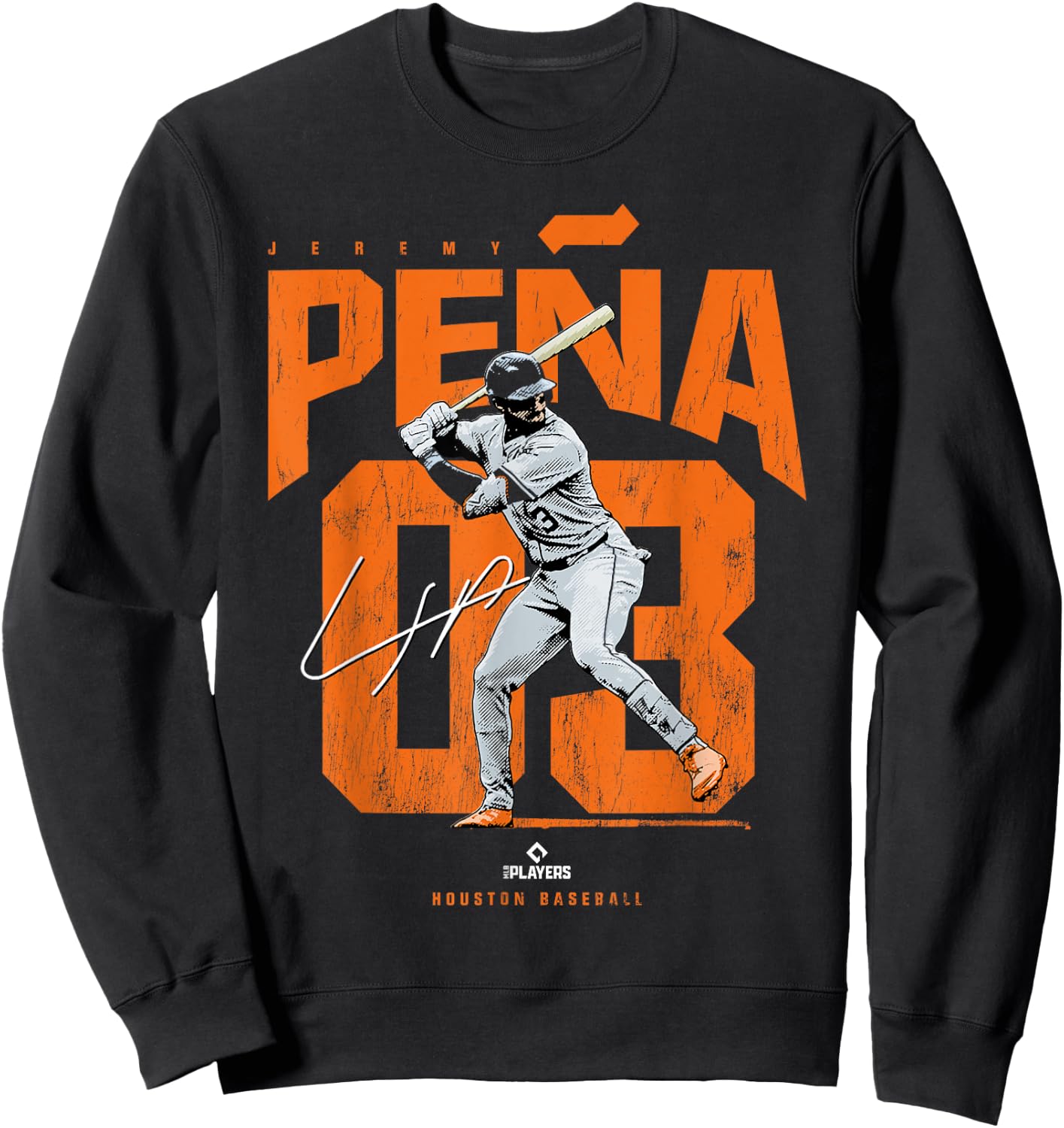 Jeremy Peña | Houston Baseball Players | MLBJPE3921 Sweatshirt - Sweatshirt | Black
