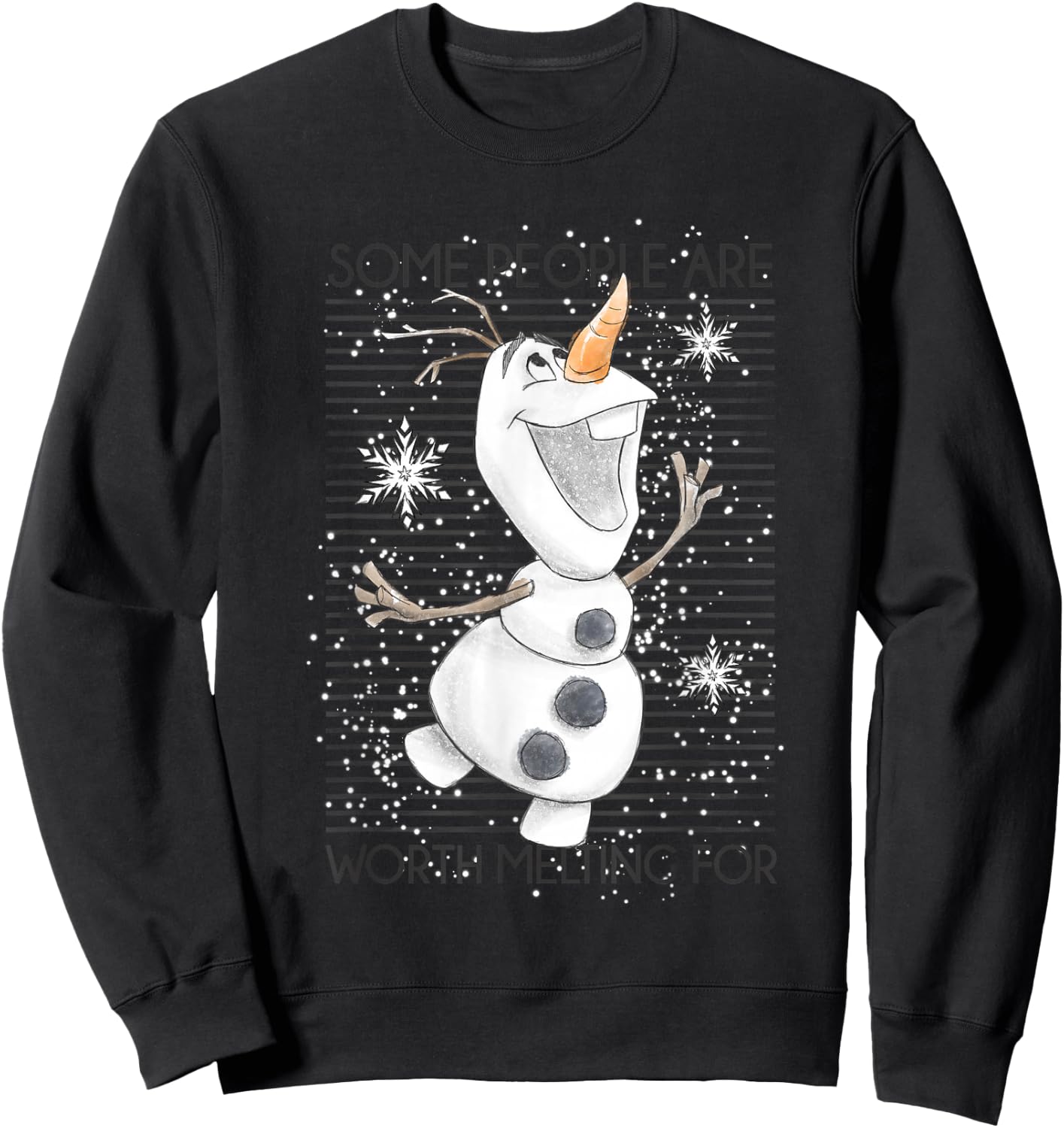 Disney Frozen Olaf Some People are Worth Melting for Sweatshirt - Sweatshirt | Black