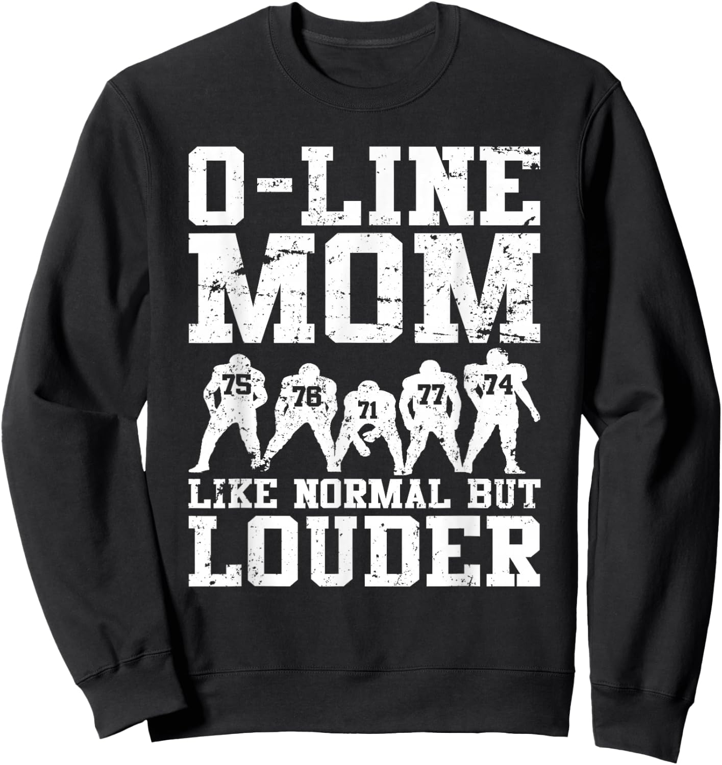 Funny Offensive Line Football Lineman Mom Sweatshirt - Sweatshirt | Black