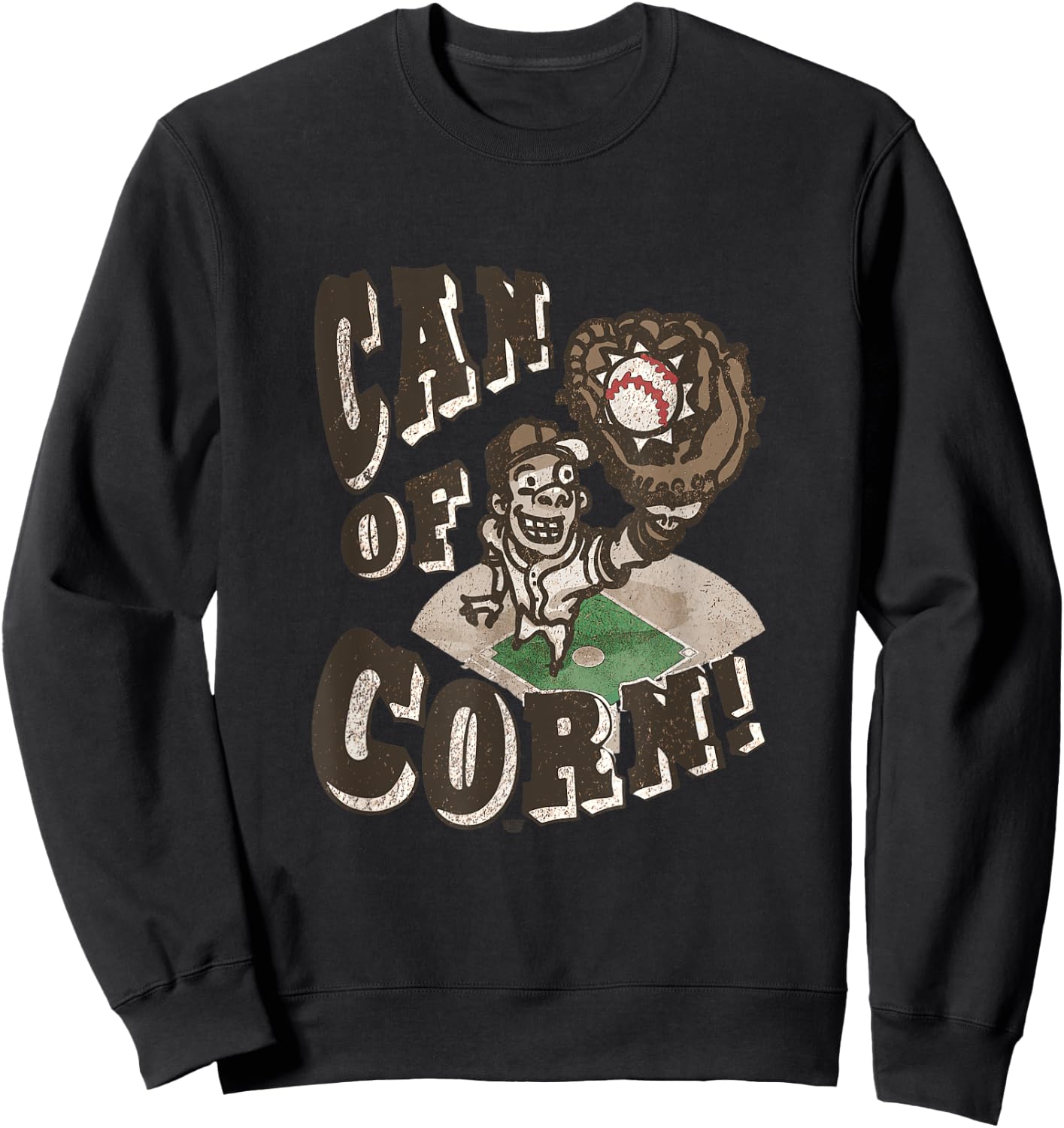MudgeWare Can of Corn Baseball Sweatshirt - Sweatshirt | Black