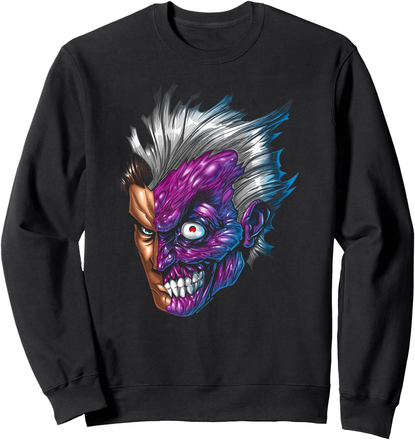Batman Two-Face Just Face Sweatshirt - Sweatshirt | Black