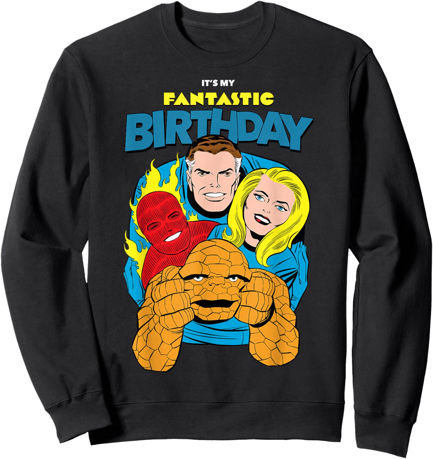 Marvel Comics Retro Fantastic Four Classic Four Birthday Sweatshirt - Sweatshirt | Black