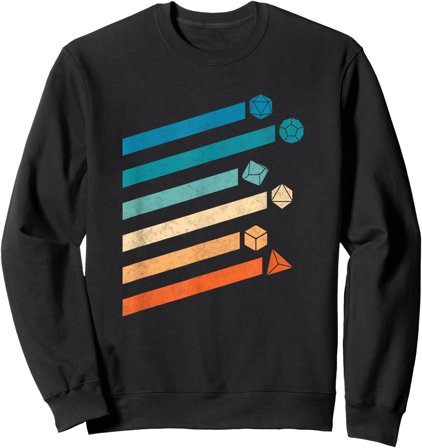 Tabletop RPG GM Game vintage D20 Dice shirt Sweatshirt - Sweatshirt | Black