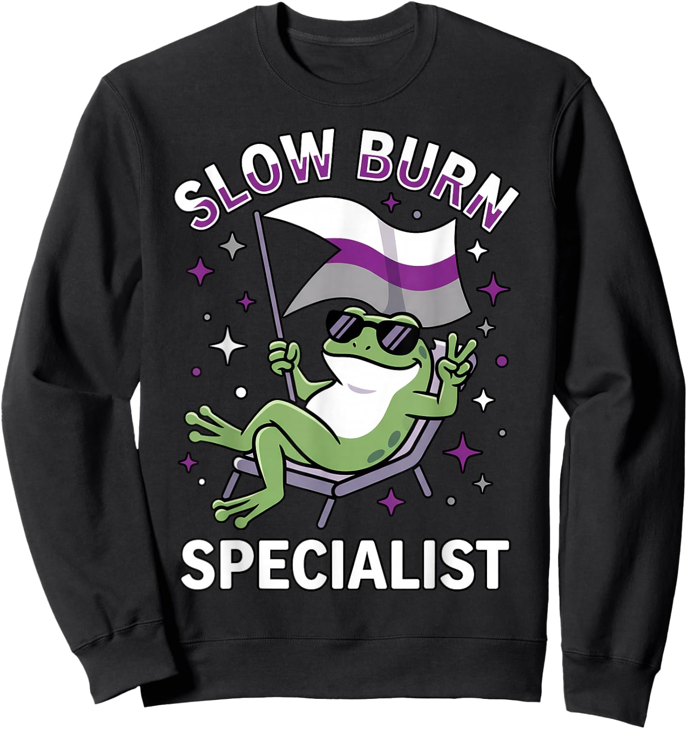 Funny Demisexual Frog Sweatshirt - Sweatshirt | Black