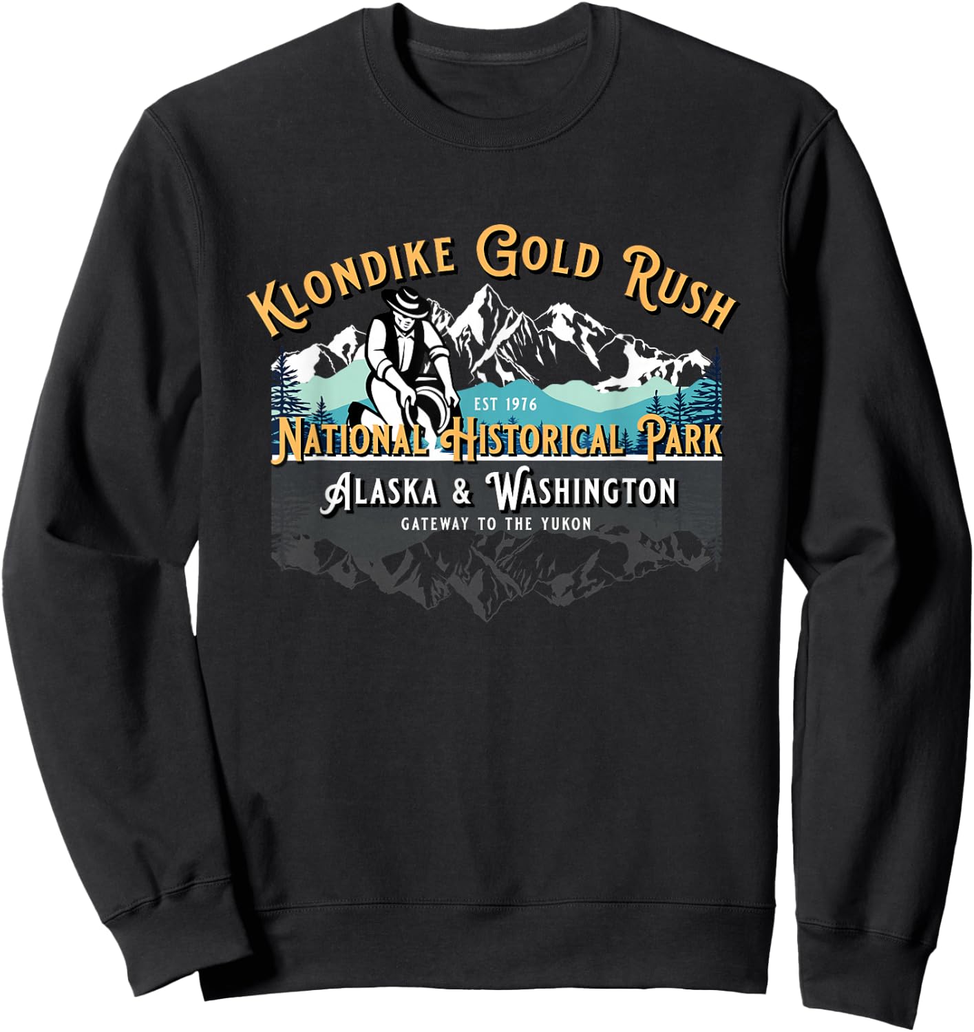 Skagway Klondike Gold Rush National Historical Park Souvenir Sweatshirt - Sweatshirt | Black