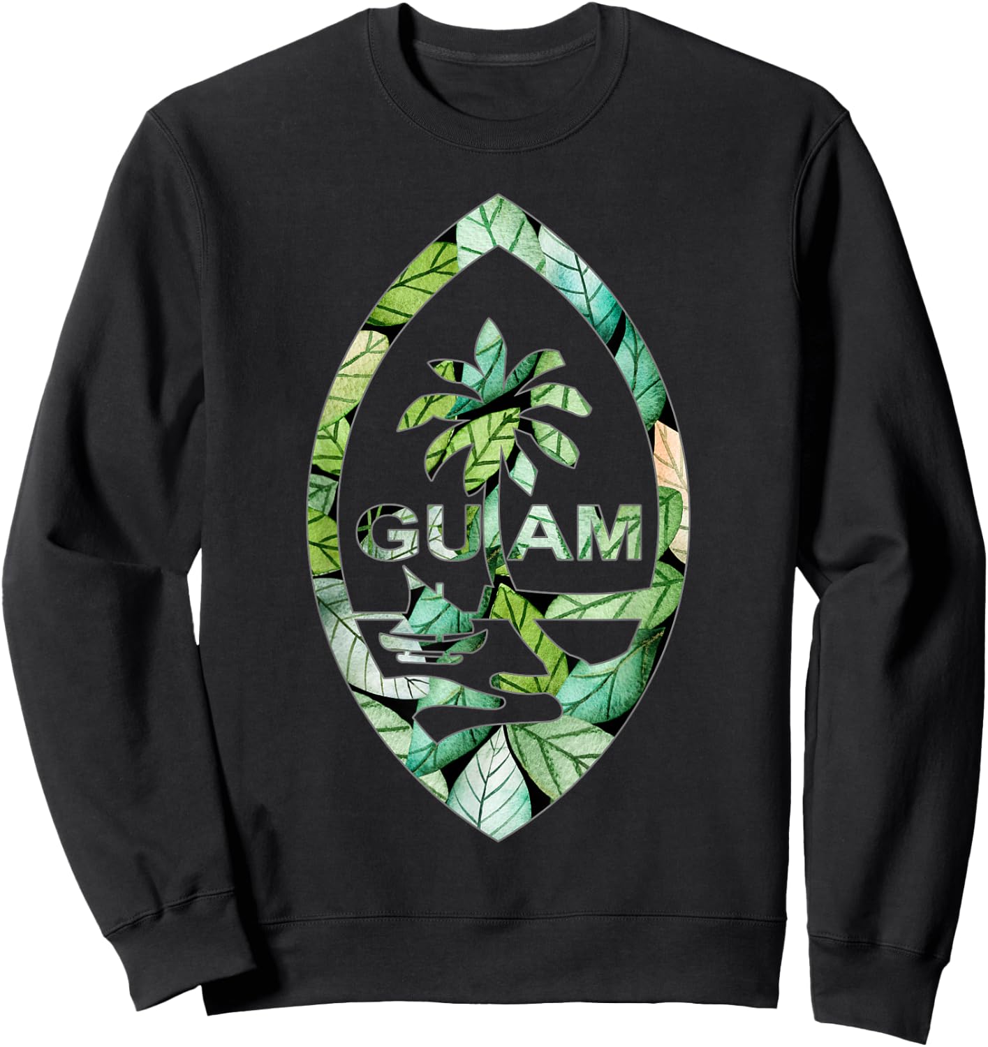 Guam Seal Jungle Style Shirt Sweatshirt - Sweatshirt | Black