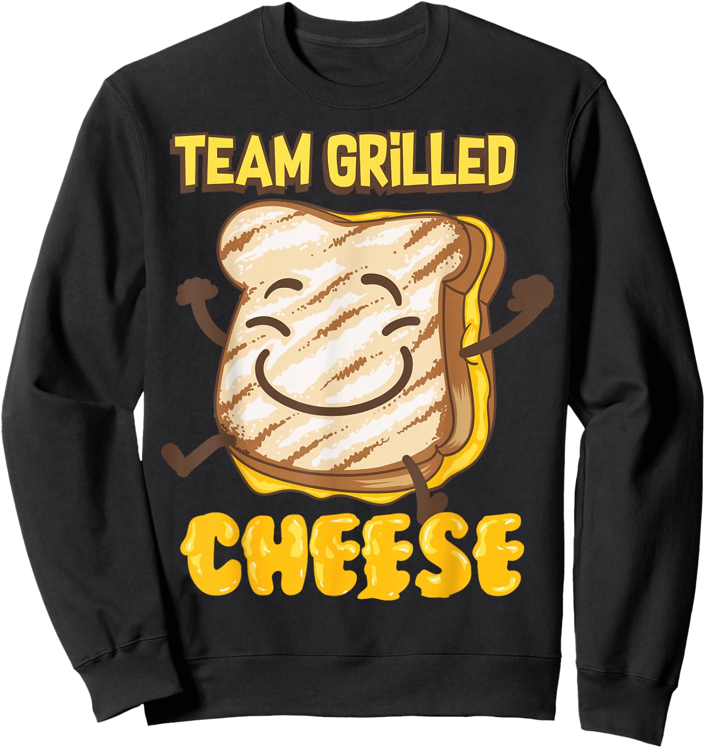 Team Grilled Cheese Shirt | Cute Love Grilled Cheddar Gift Sweatshirt - Sweatshirt | Black