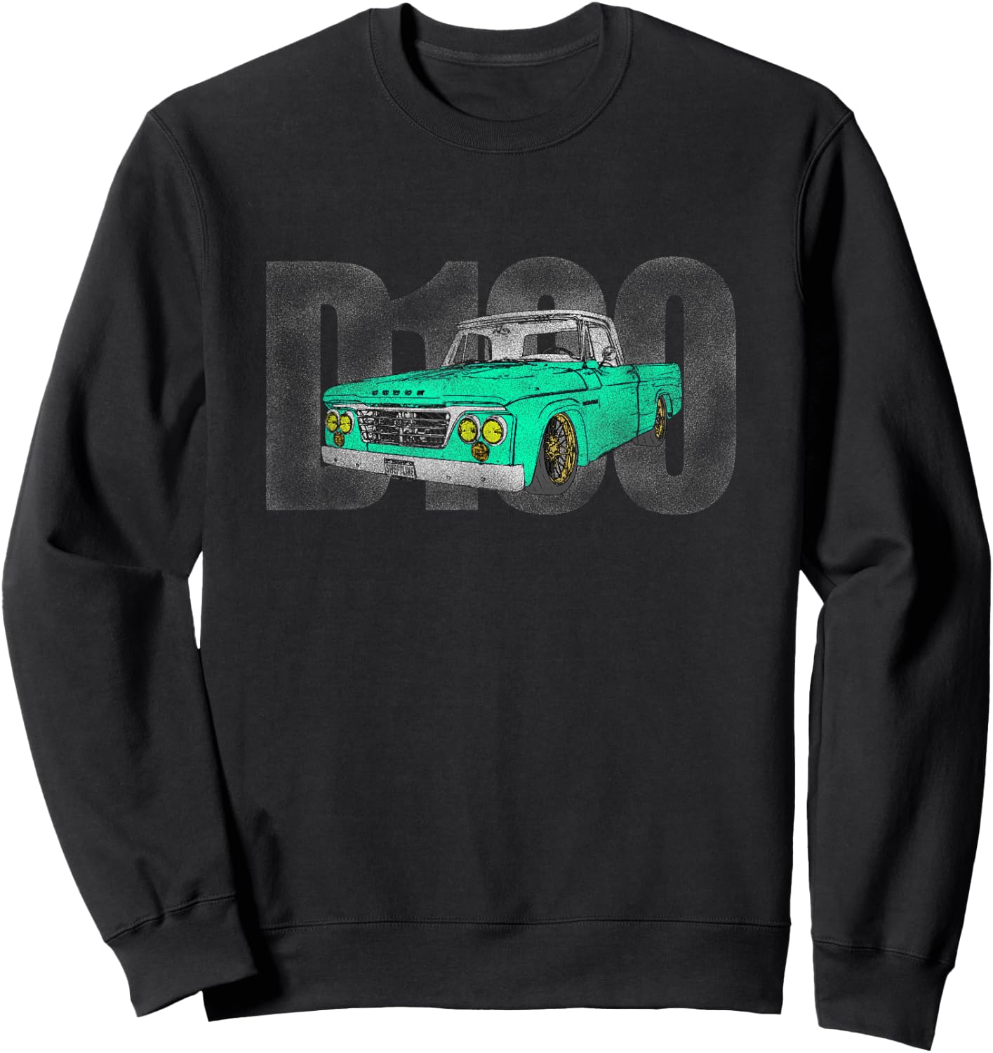 Sweptline D100 Vintage Truck Sweatshirt - Sweatshirt | Black
