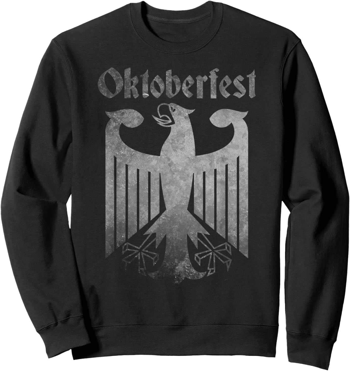 Oktoberfest Deutschland German Eagle Coat of Arms Vintage Sweatshirt - Sweatshirt | Black