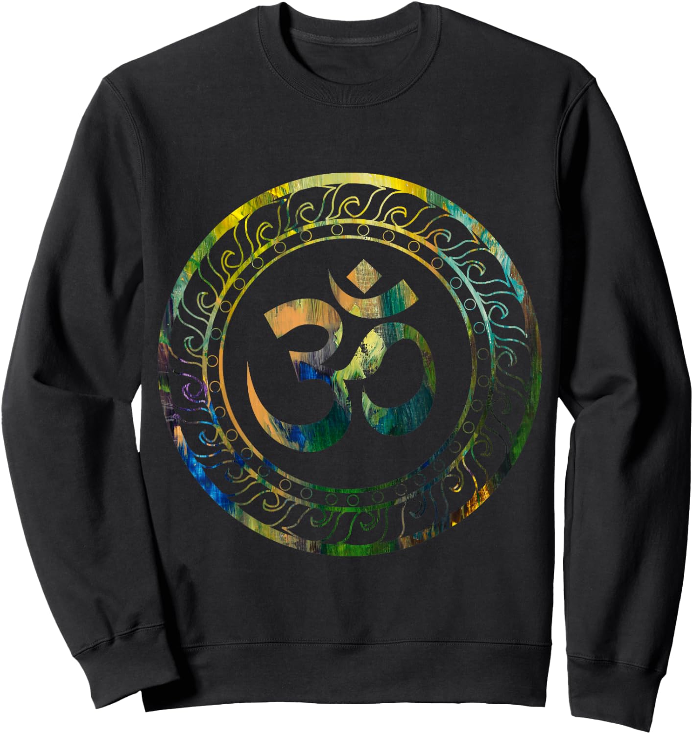 Om Ohm Aum Symbol Spiritual Yoga Sweatshirt - Sweatshirt | Black