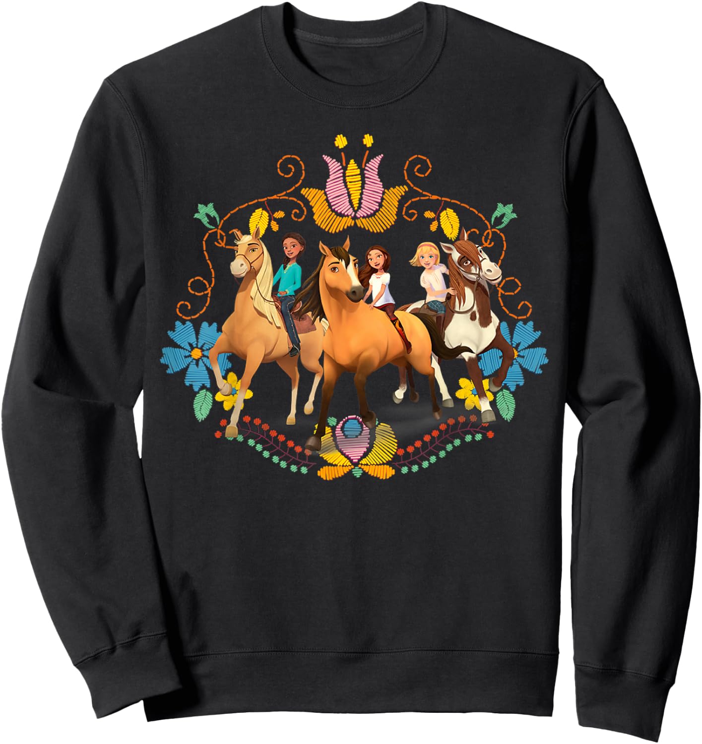 Spirit Riding Free Ghost Trio Sweatshirt - Sweatshirt | Black