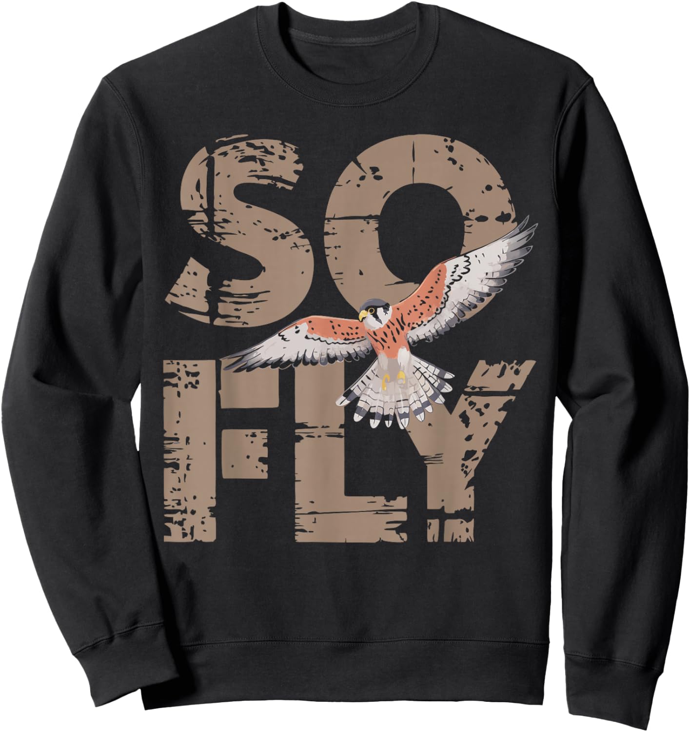 Kestrel Birder Falcon So Fly American Kestrel Sweatshirt - Sweatshirt | Black