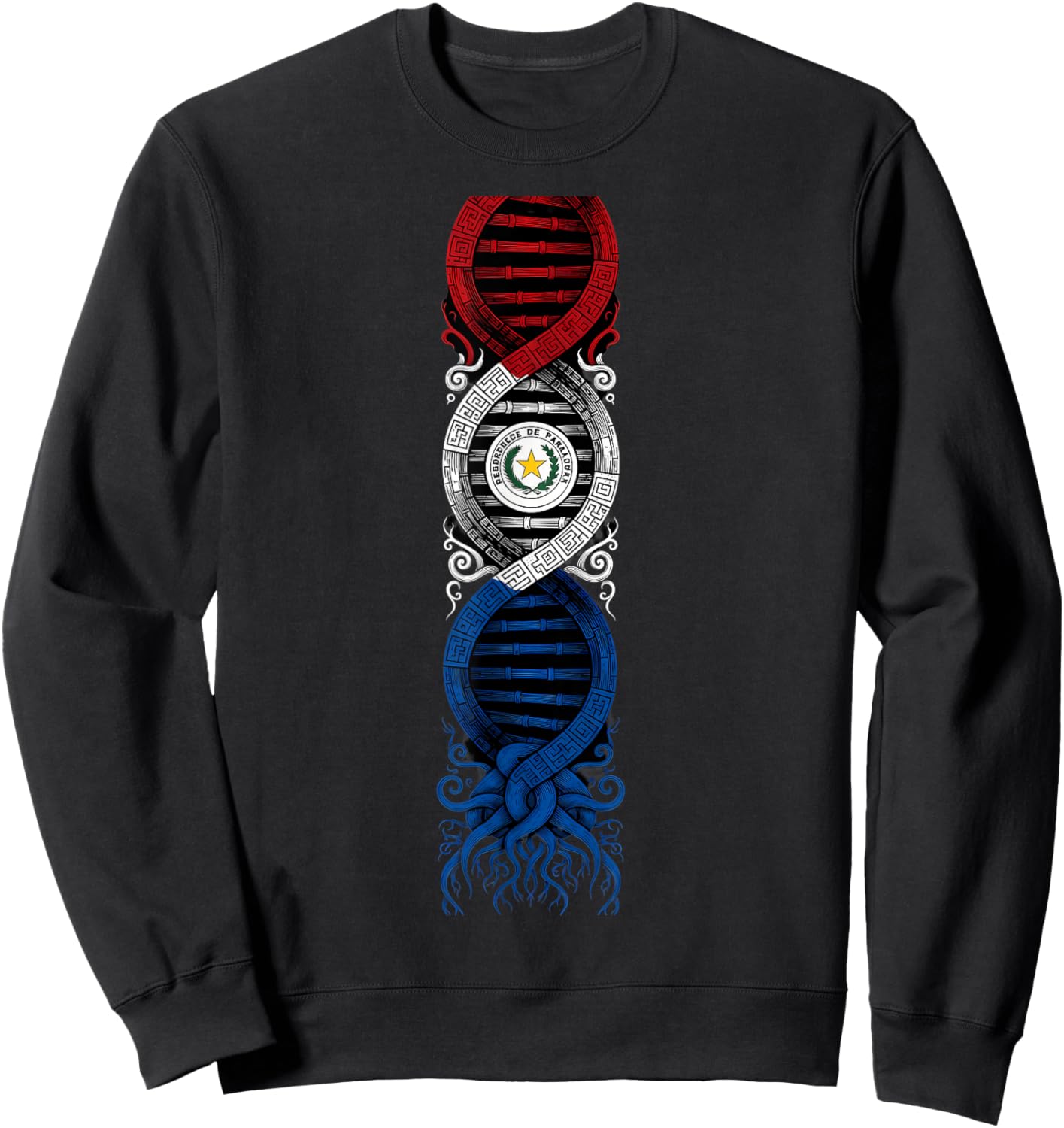 Paraguay Flag Paraguayan Roots Sweatshirt - Sweatshirt | Black