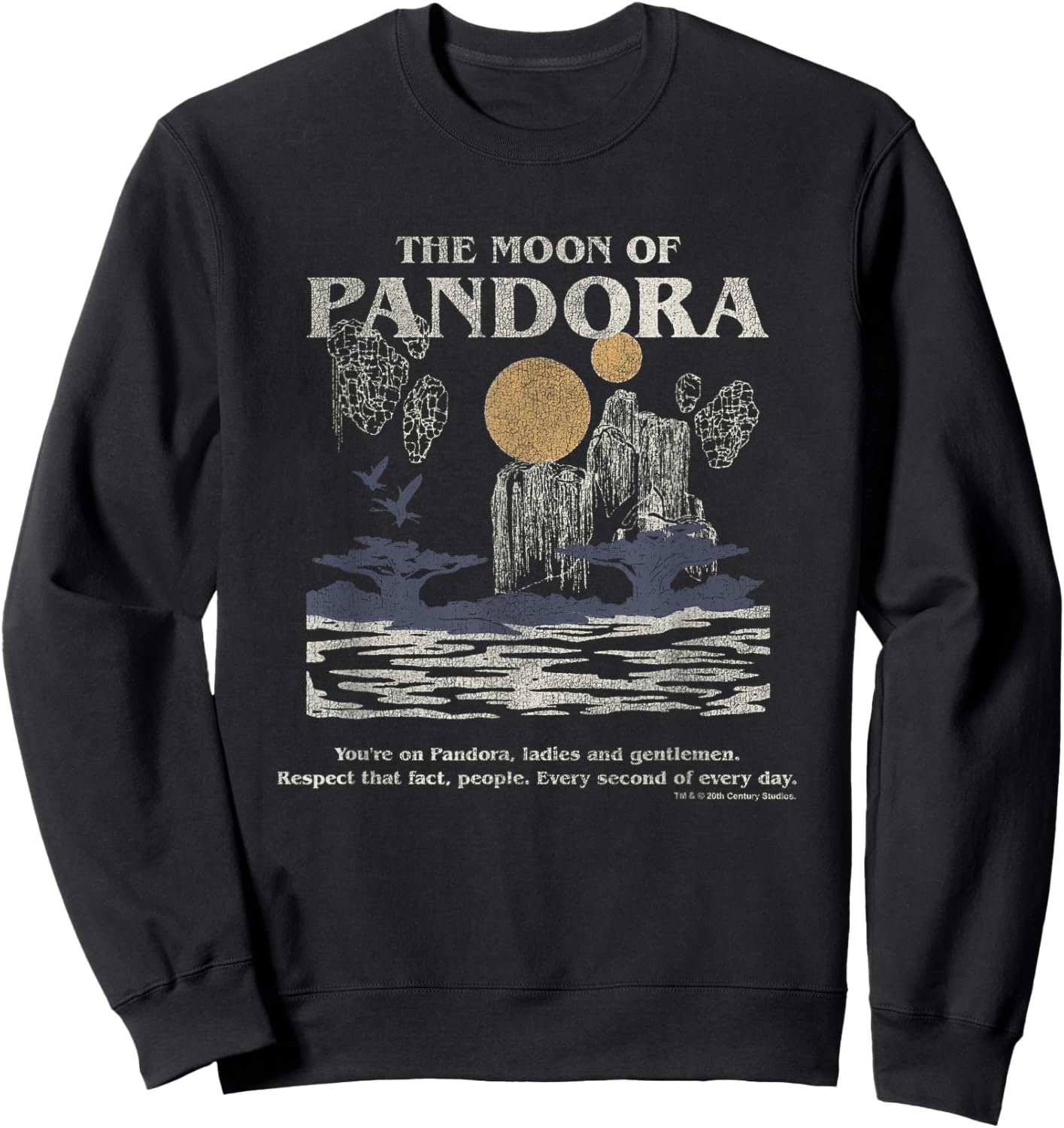 Avatar The Moon Of Pandora Vintage Travel Landscape Sweatshirt - Sweatshirt | Black