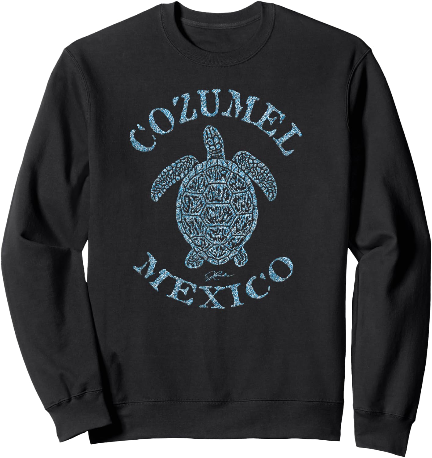 JCombs: Cozumel, Mexico Sea Turtle Sweatshirt - Sweatshirt | Black