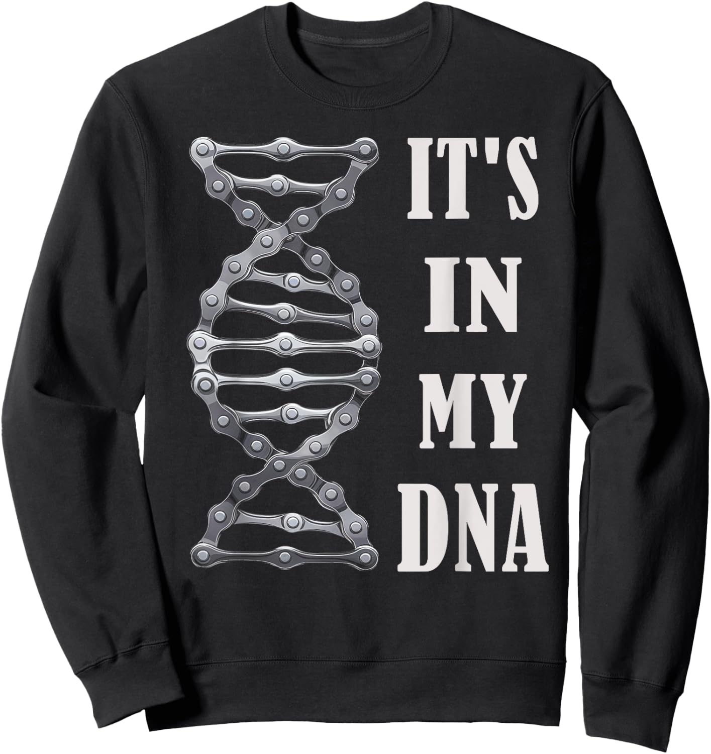 Funny DNA BMX Biking Sport Gifts for Bike Lovers -Adults Cycling-Themed Black Small Sweatshirt - Sweatshirt | Black