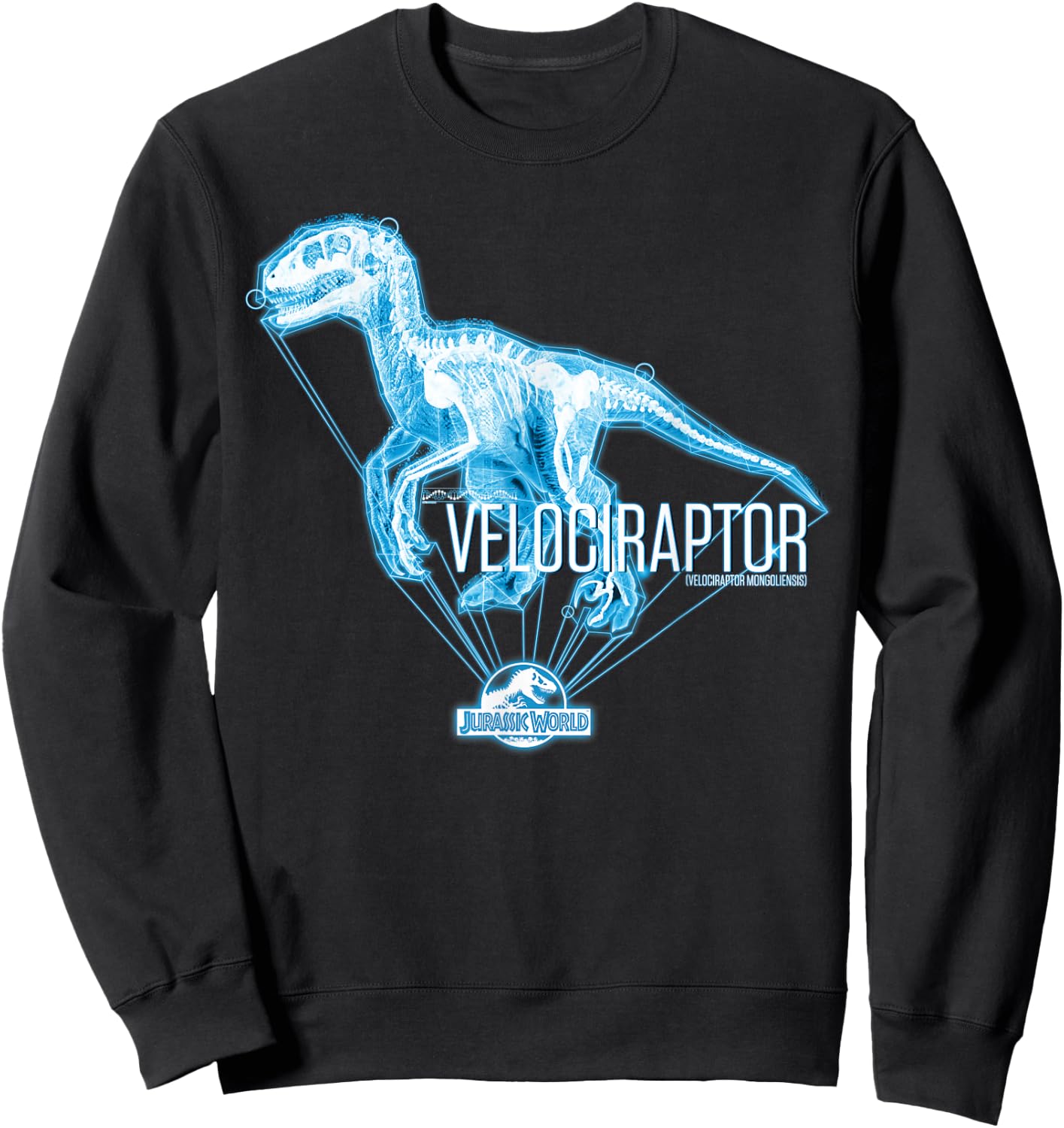 Jurassic World Velociraptor in Blue Sweatshirt - Sweatshirt | Black