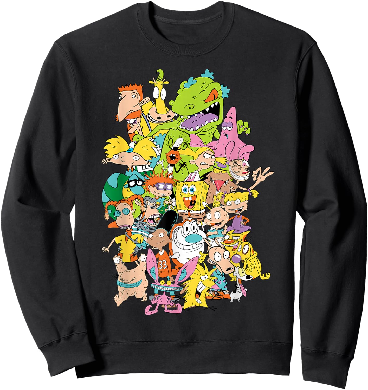 Nickelodeon Complete Nick 90s Throwback Character Sweatshirt - Sweatshirt | Black