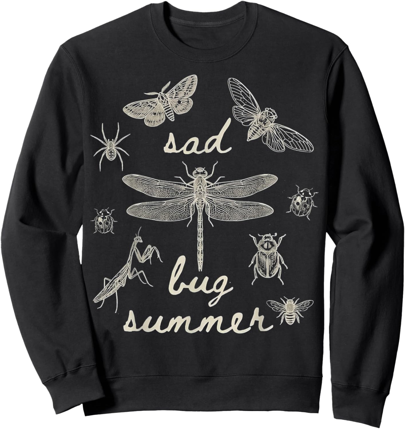 Sad Bug Summer Insects Lover Sweatshirt - Sweatshirt | Black