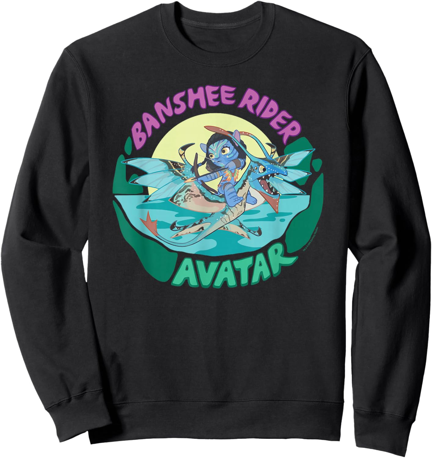 Avatar: The Way Of Water Banshee Rider Big Chest Logo Sweatshirt - Sweatshirt | Black