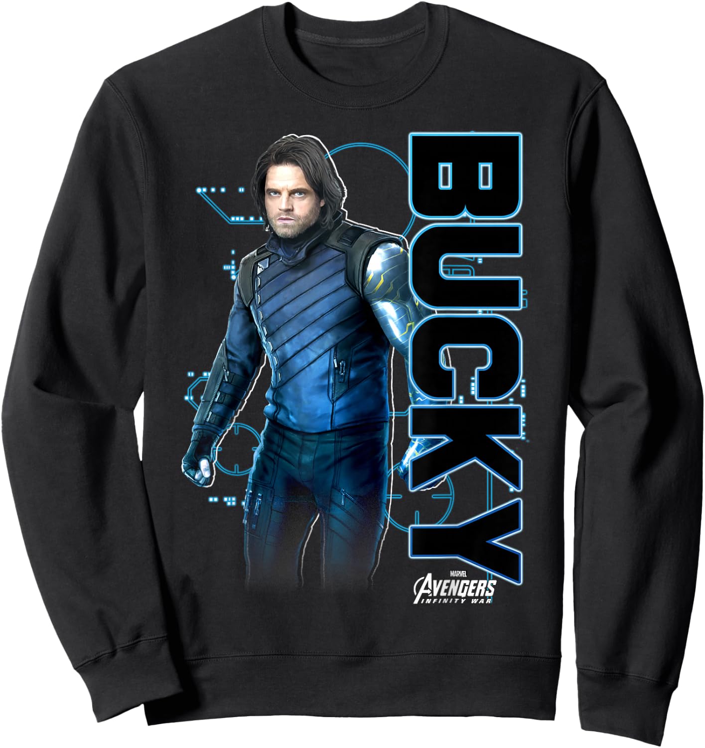 Marvel Avengers Infinity War Bucky Tech Graphic Sweatshirt - Sweatshirt | Black