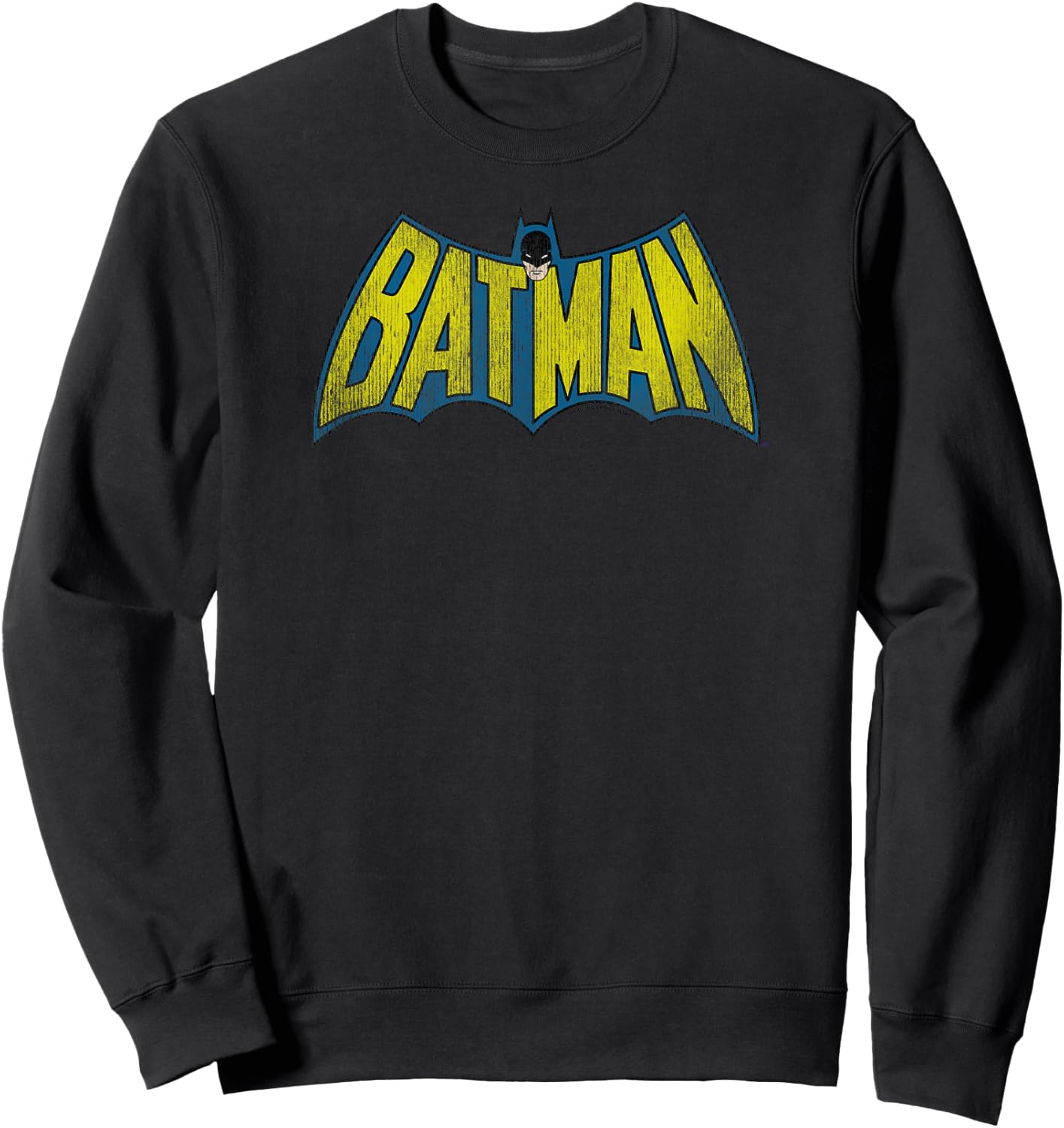 Batman Classic Logo Distressed Sweatshirt - Sweatshirt | Black