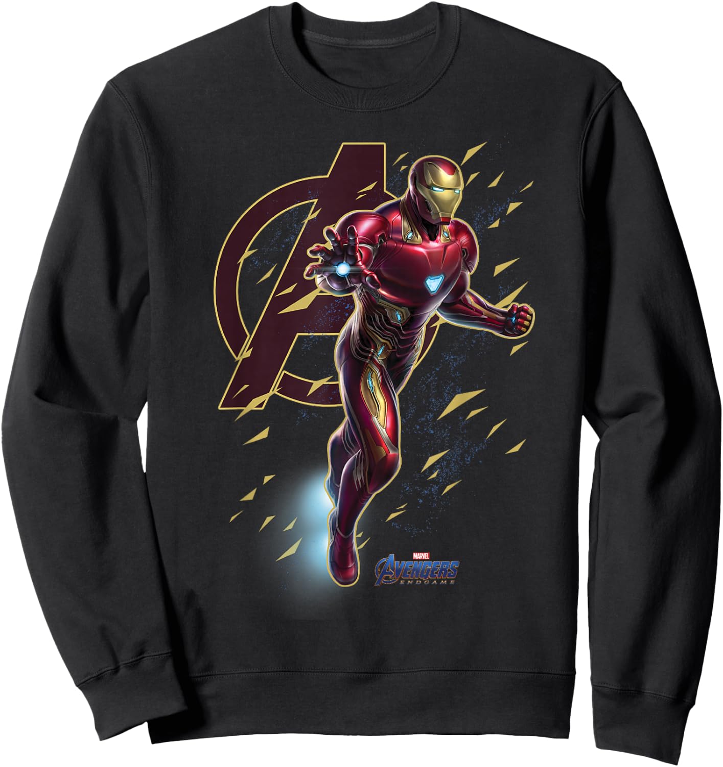 Marvel Avengers Endgame Iron Man Action Pose Graphic Sweatshirt - Sweatshirt | Black