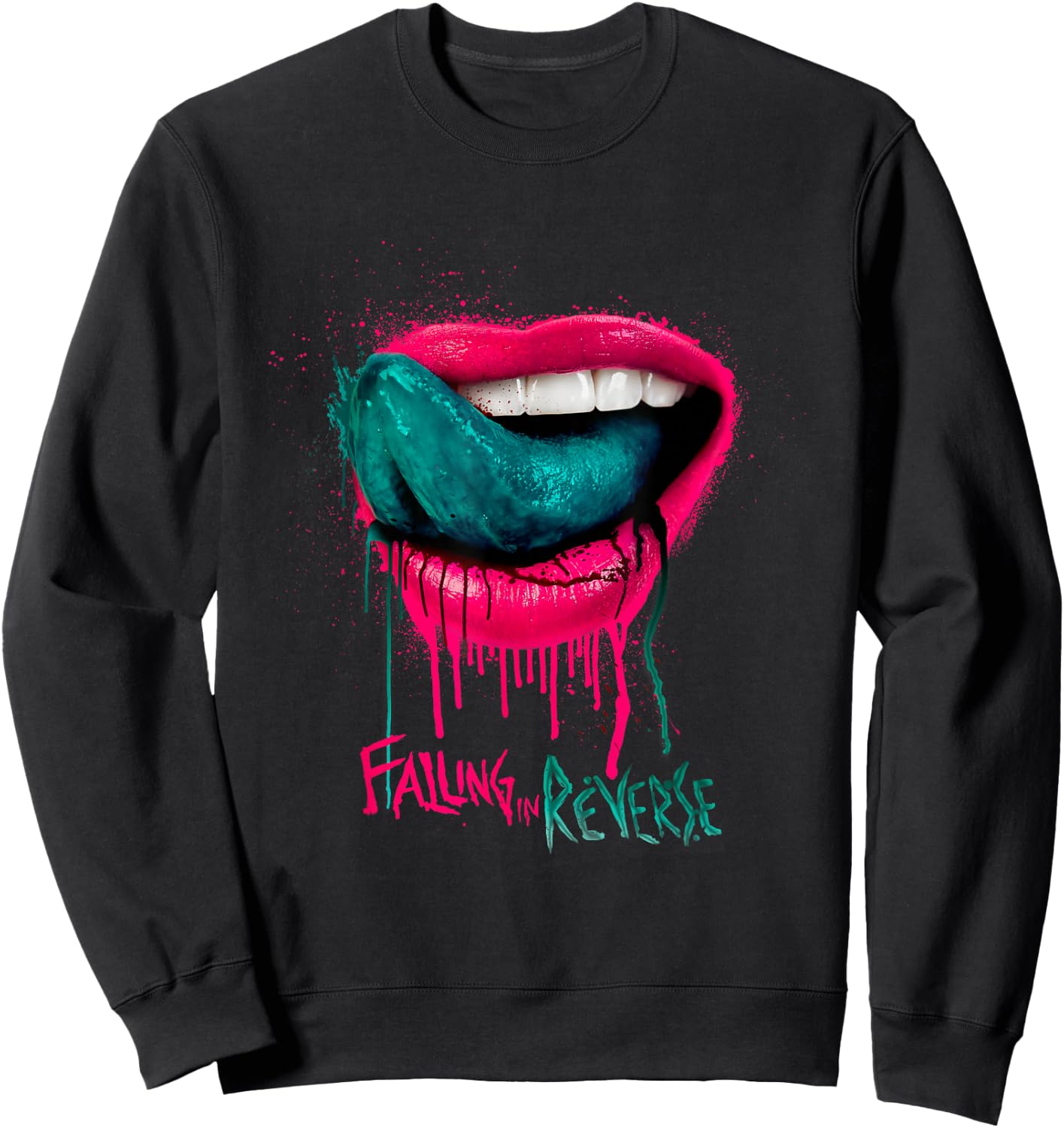 Falling In Reverse - Official Merchandise - Lips Sweatshirt - Sweatshirt | Black