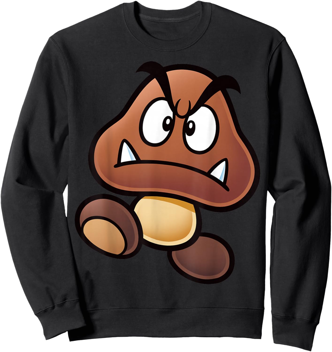 Super Mario Goomba Big Face Sweatshirt - Sweatshirt | Black