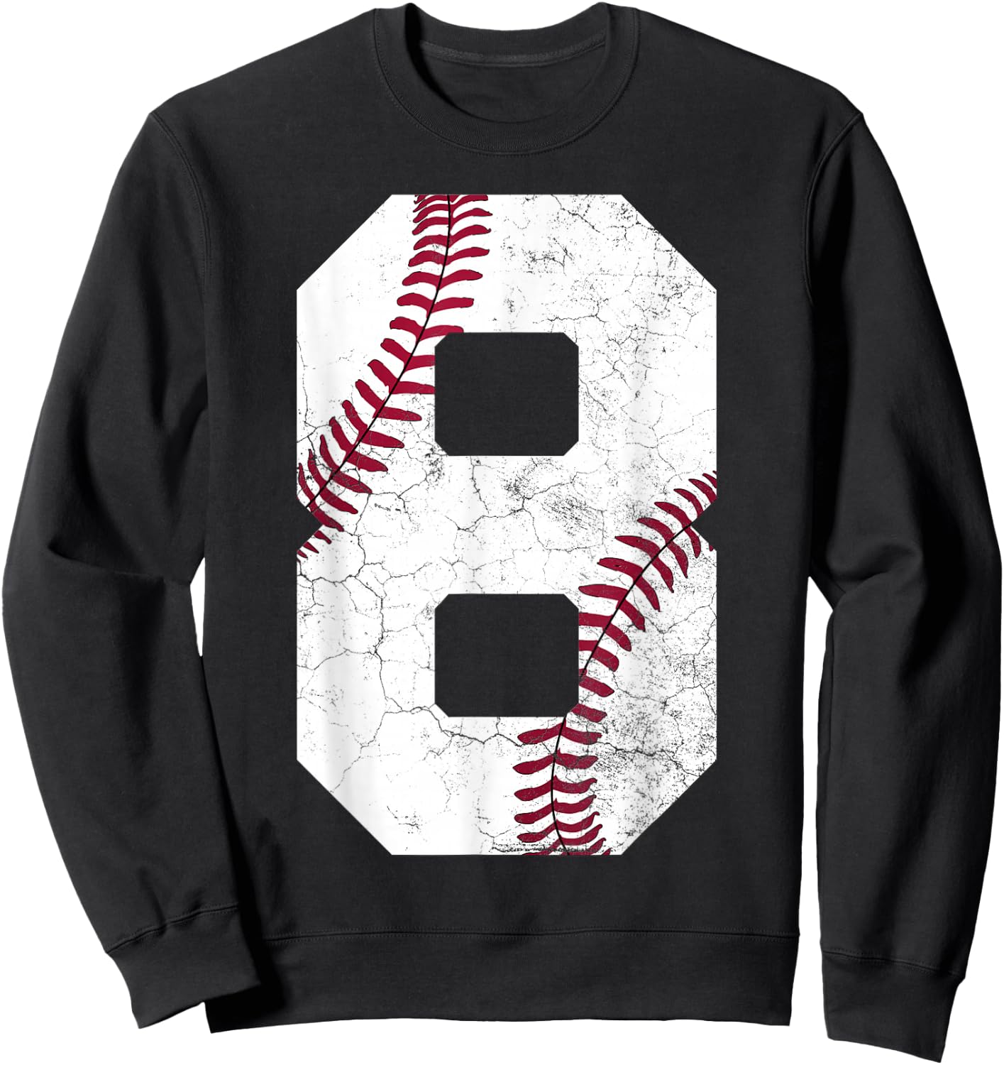 2018 8th Birthday Gift 8 Years Old Baseball Eighth Boys Kids Sweatshirt - Sweatshirt | Black