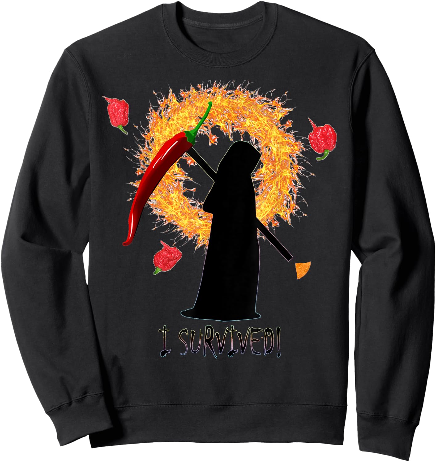 Reaper Paqui Challenge I Survived Sweatshirt - Sweatshirt | Black