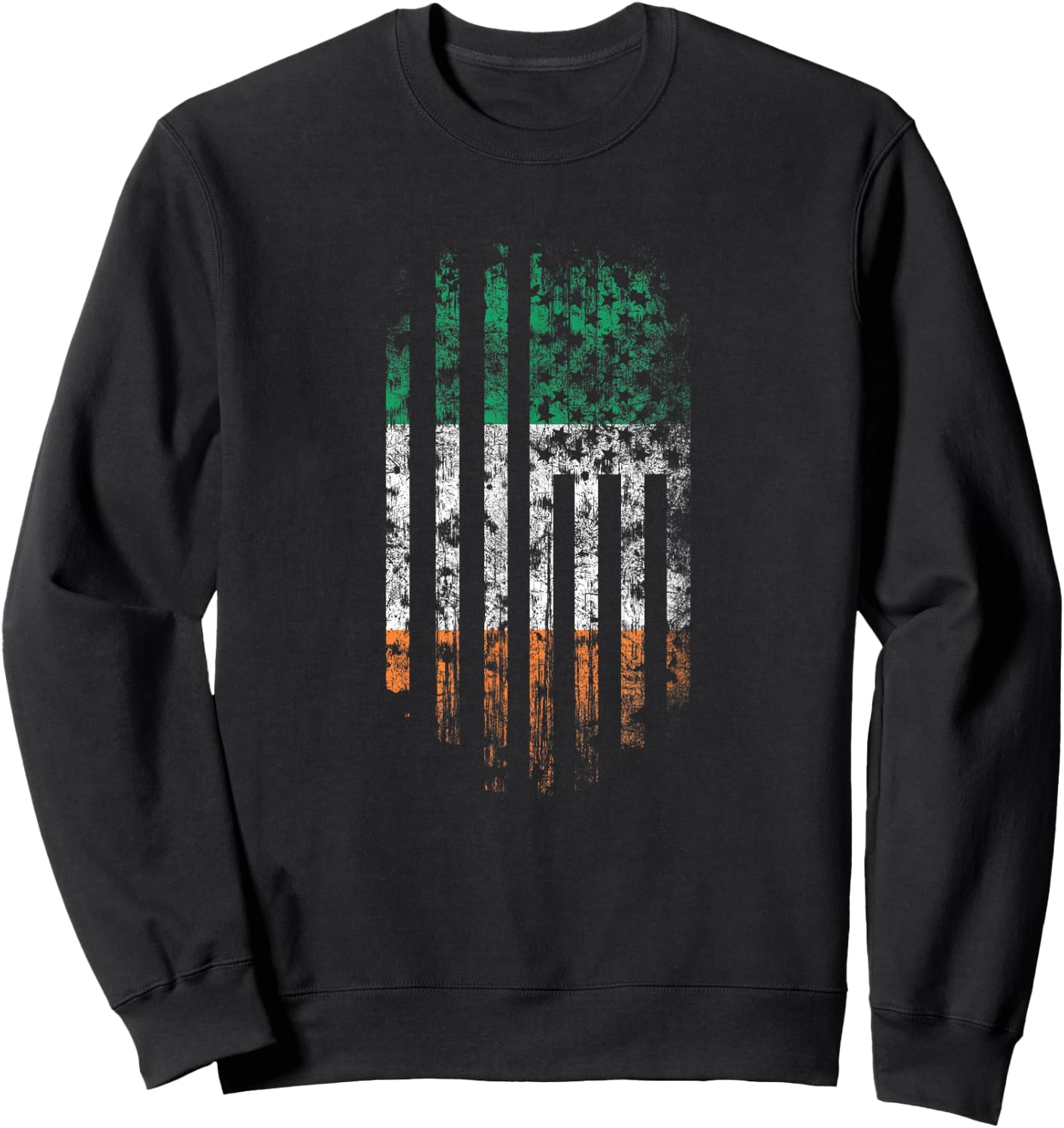 Irish American Flag - Ireland Saint Patrick's Day Sweatshirt - Sweatshirt | Black