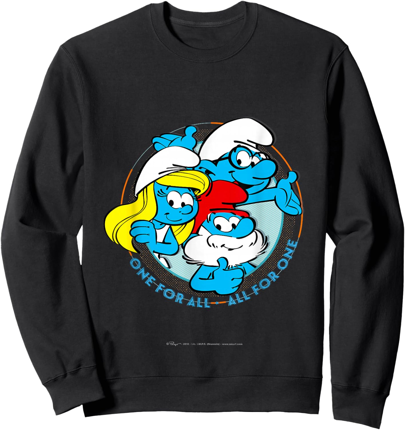The Smurfs - One for All Sweatshirt - Sweatshirt | Black