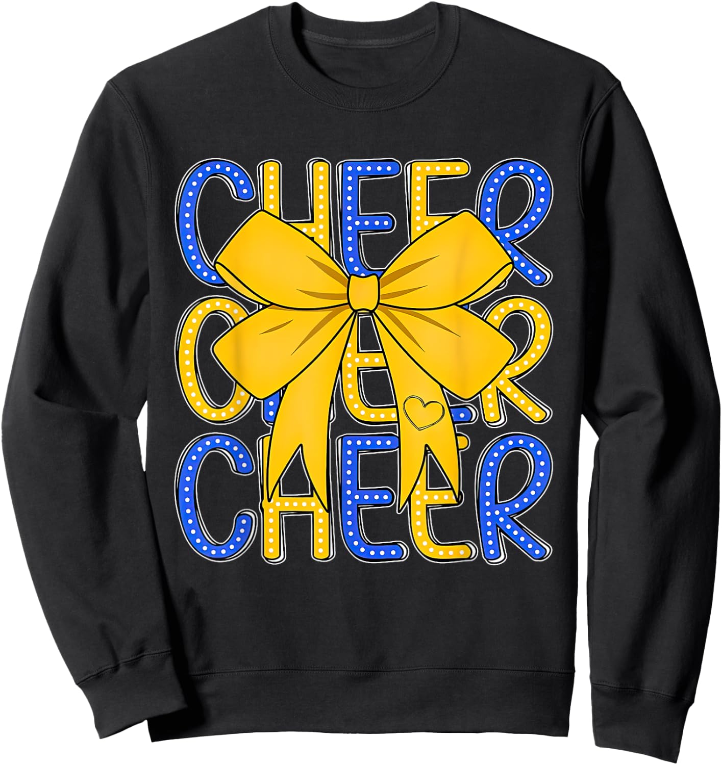 Game Day Football Coquette Bow Cheer Mom Cheer Girl Sweatshirt - Sweatshirt | Black