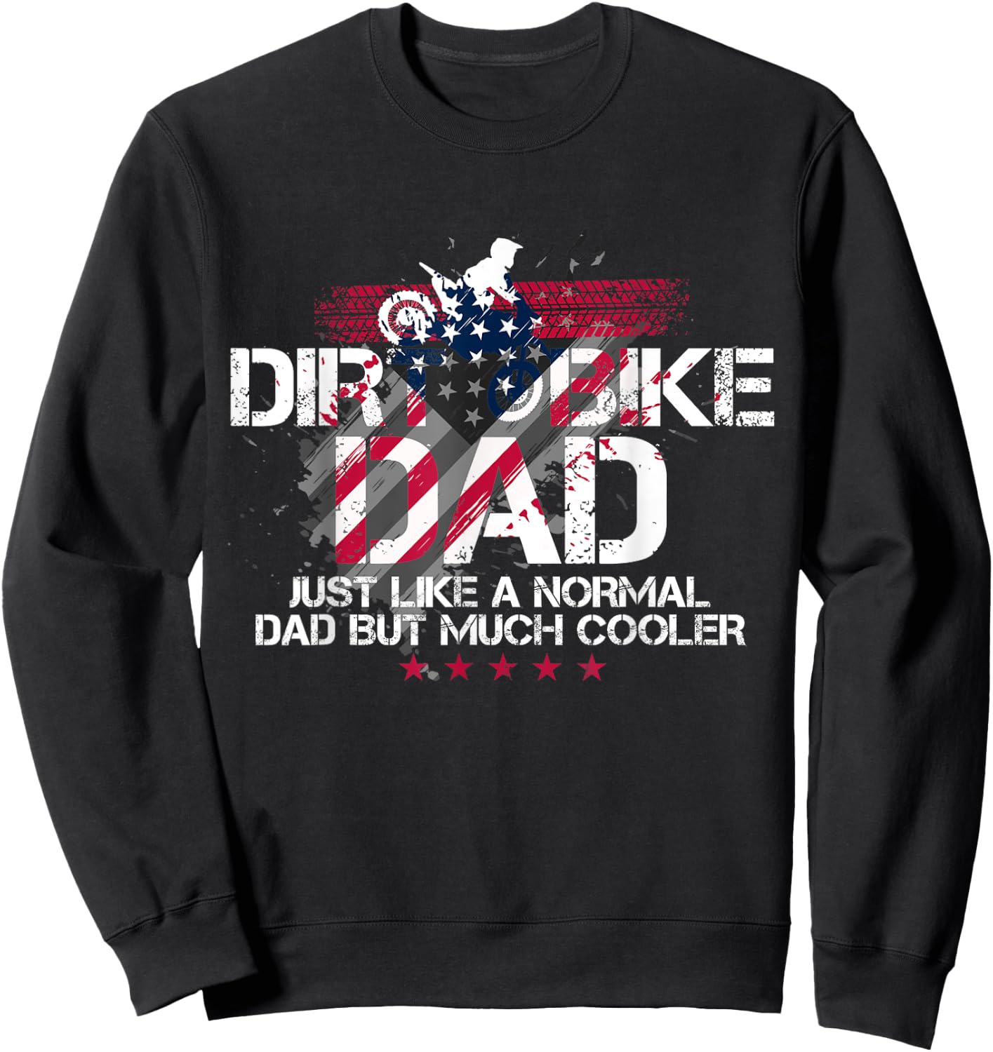 Dirt Bike Dad Father's Day Gift Definition Sweatshirt - Sweatshirt | Black