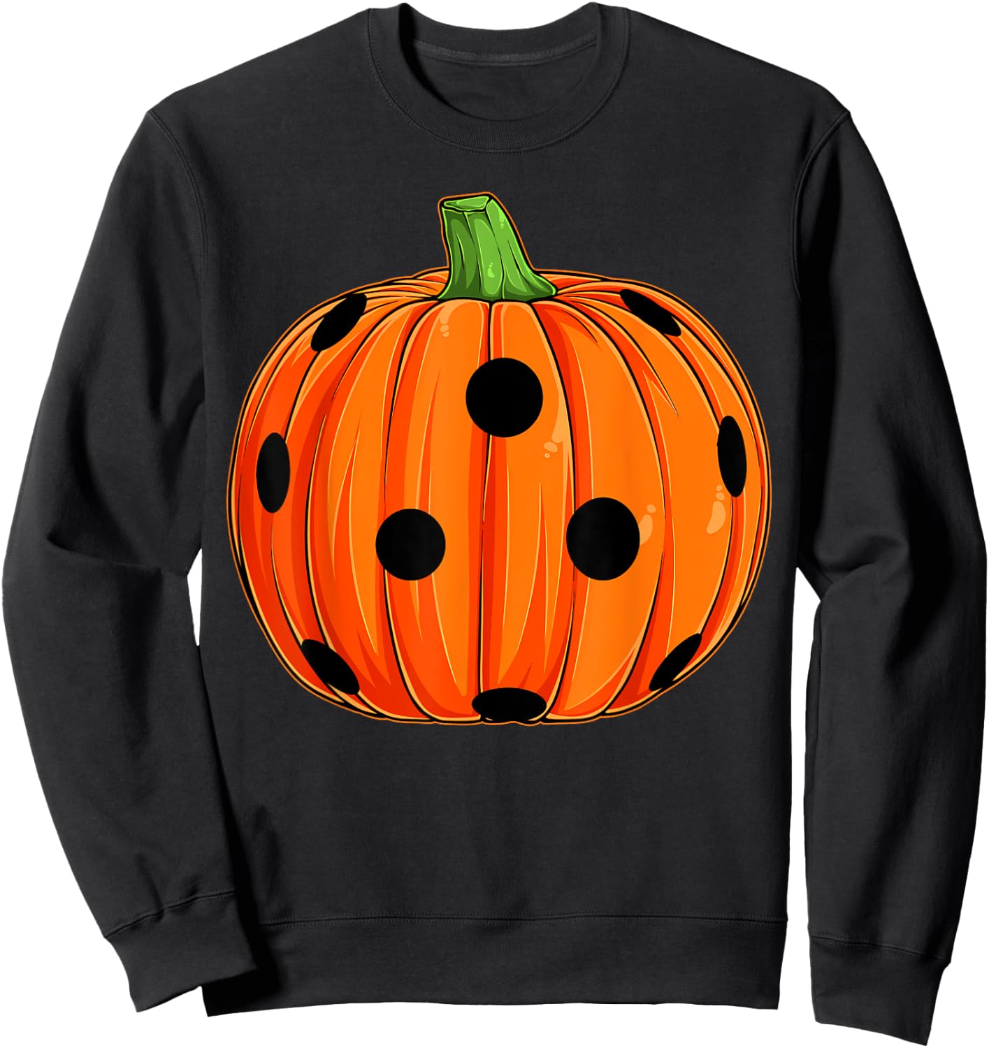 Funny Pickleball Pumpkin Happy Halloween Day Boys Men Women Sweatshirt - Sweatshirt | Black