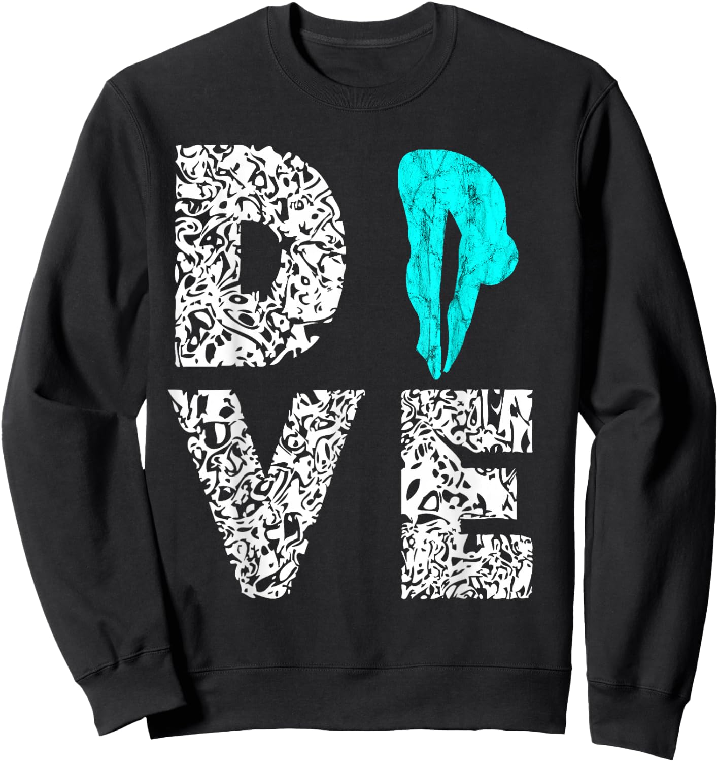 Dive Platform Diving Board Springboard Diving Diver Sweatshirt - Sweatshirt | Black