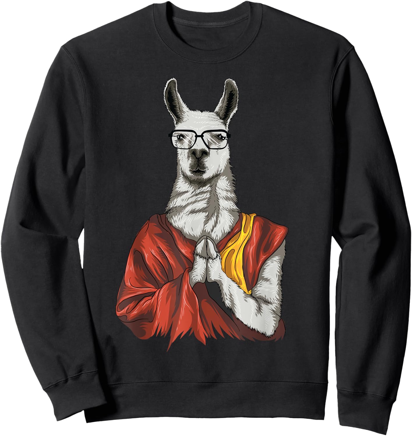 Dalai Lama Dali Llama | Cute Meditation Funny Gift Sweatshirt - Sweatshirt | Black