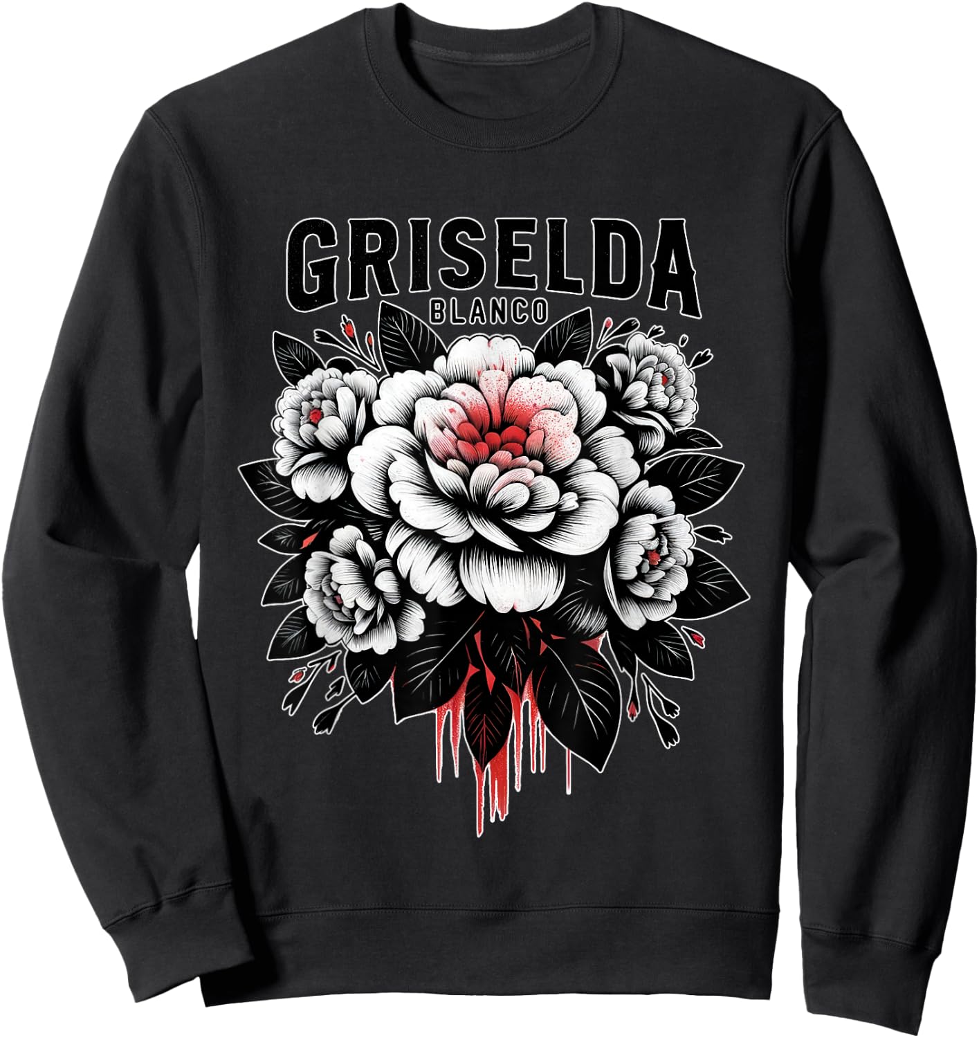 Griselda Blanco Floral Art Sweatshirt - Sweatshirt | Black